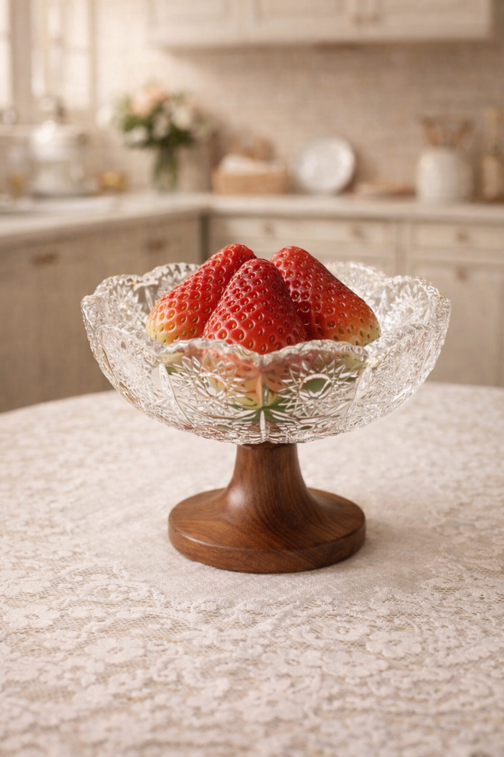 Elegant Glass Pedestal Bowl