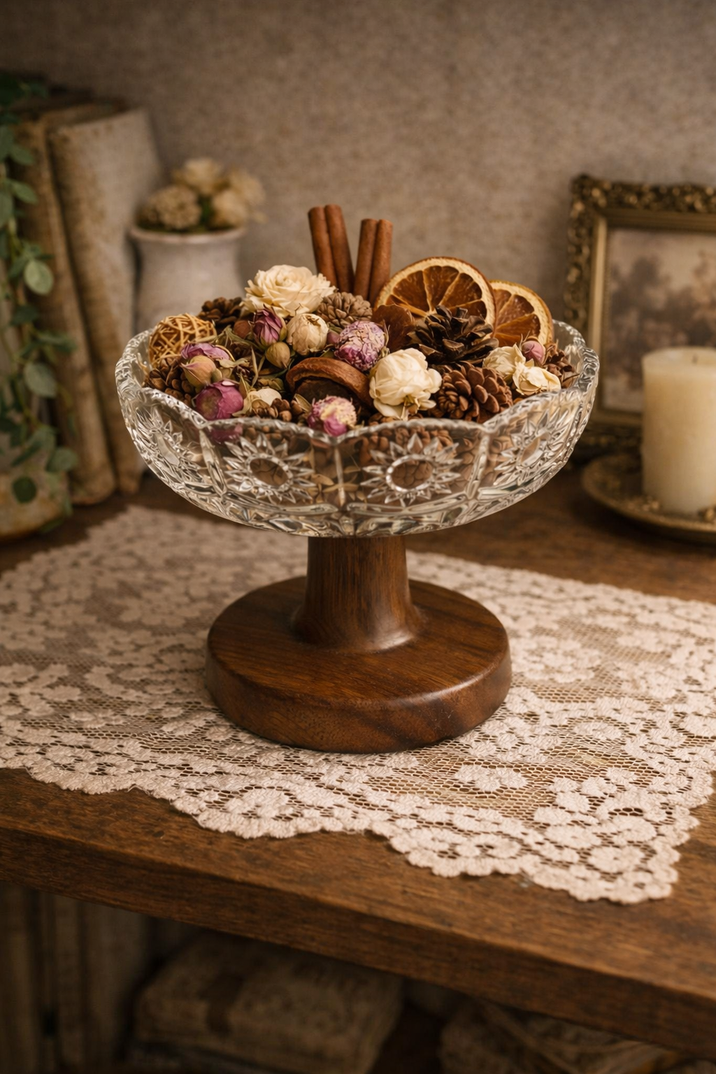 Elegant Glass Pedestal Bowl