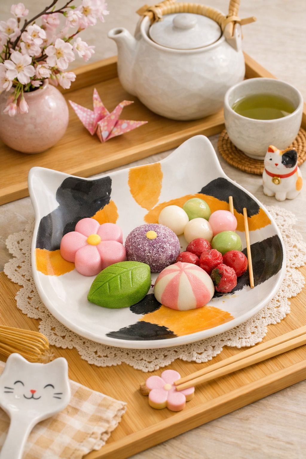 Cat Series ✧ Tri-Color Cat Ceramic Plate