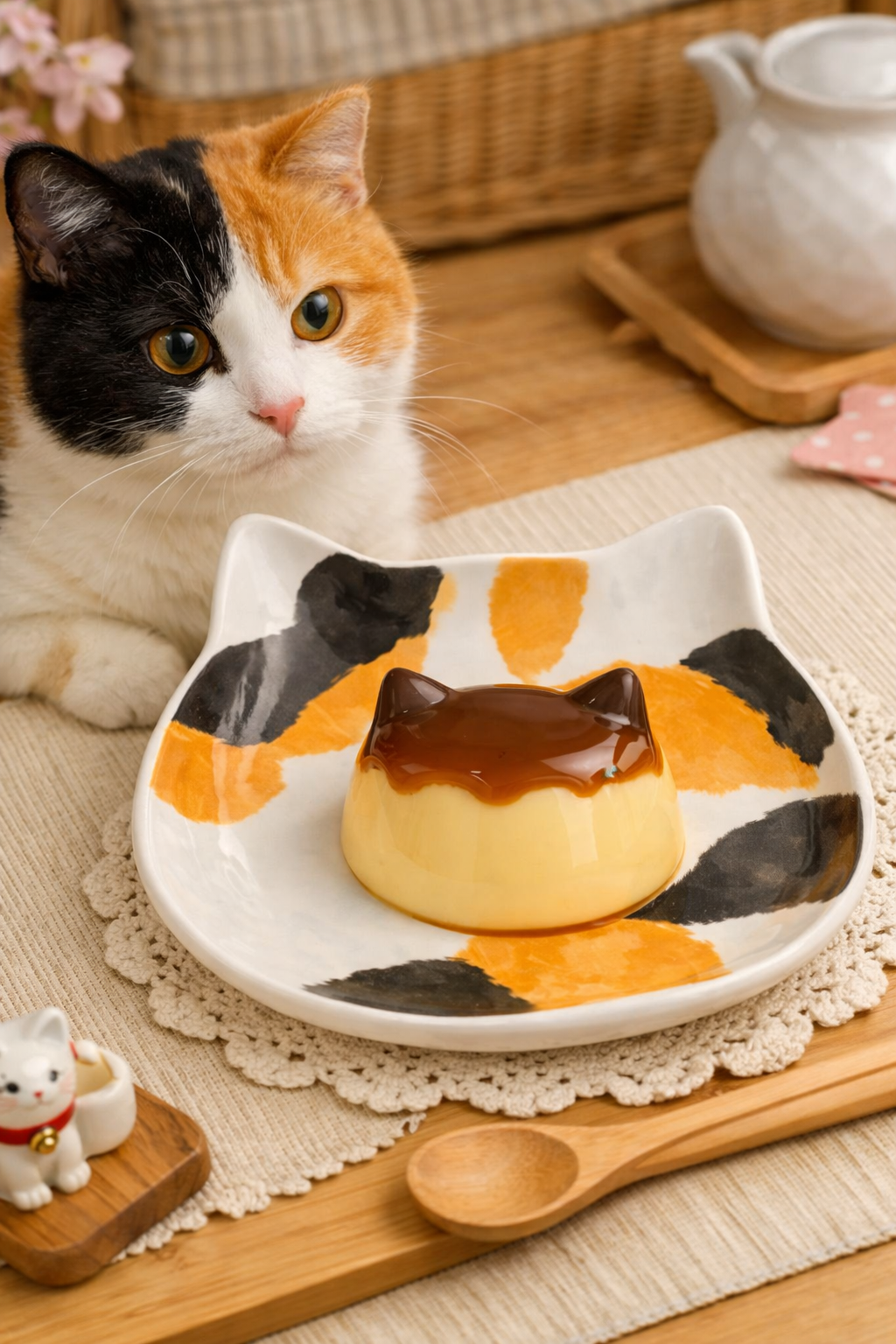 Cat Series ✧ Tri-Color Cat Ceramic Plate