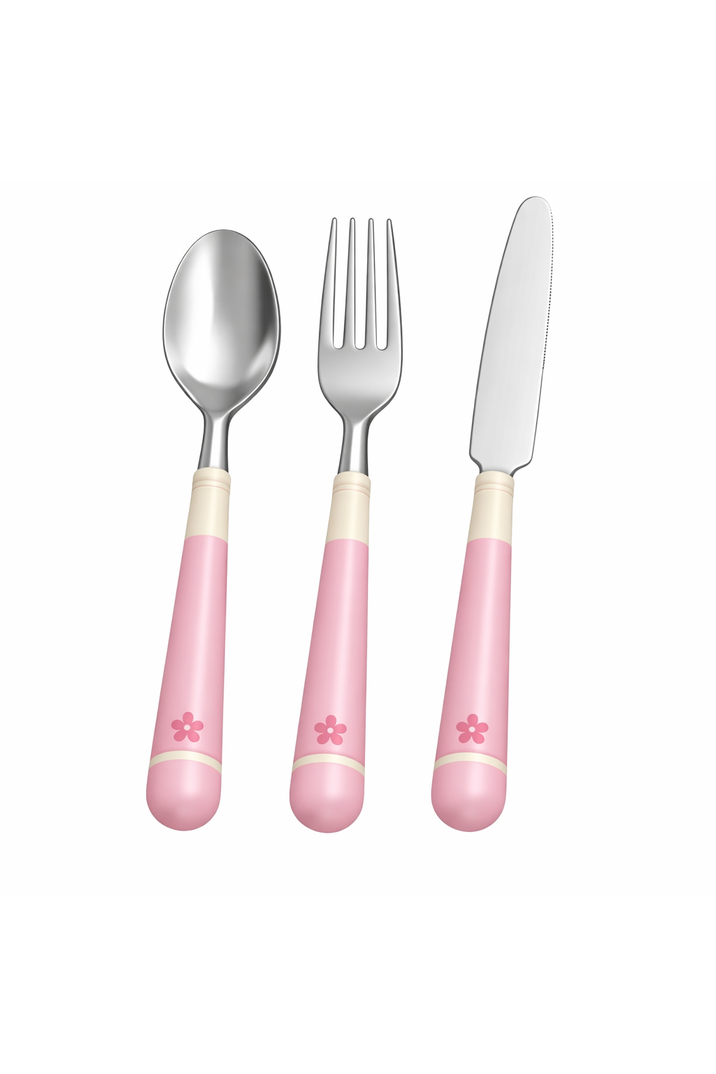 3-piece Sakura Creamy Cutlery Set
